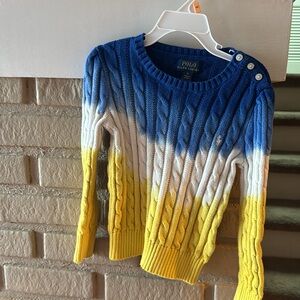 Girls tie-dye polo sweater